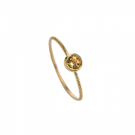 טבעת השראה זהב 14 קראט בשילוב סיטרין 