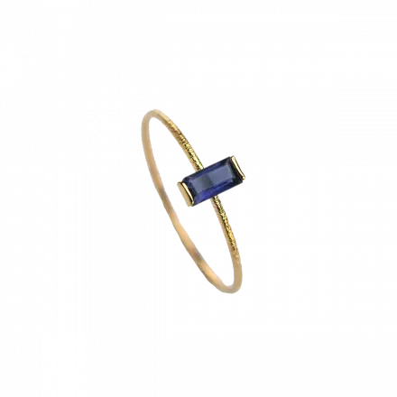 טבעת השראה זהב 14 קראט בשיבוץ איולייט 
