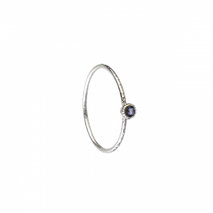 טבעת השראה כסף בשילוב איולייט