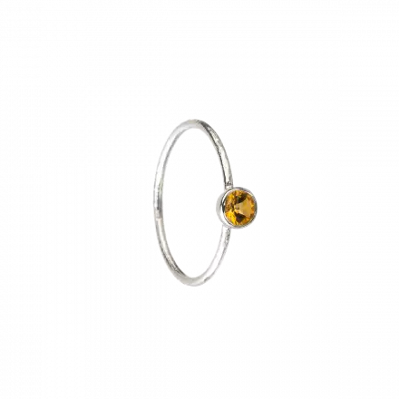 טבעת השראה כסף 925 בשיבוץ סיטרין