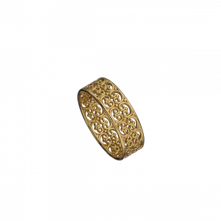 טבעת זהב 14 קראט מעוטרת