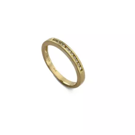 טבעת זהב 9 קראט בשיבוץ יהלומים 0.10CT