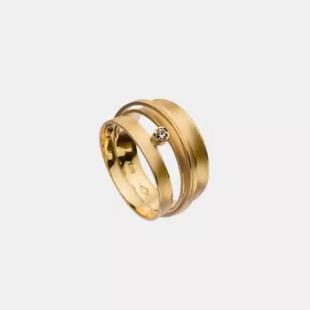 טבעת זהב 14 קראט סוליטר יהלום 0.05ct