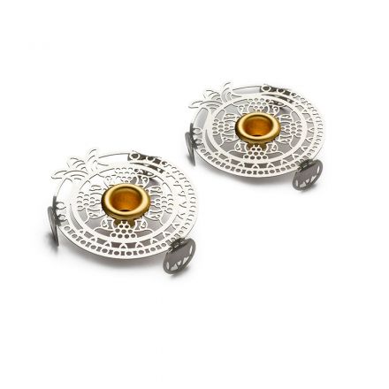  מתנה ישראלית, זוג פמוטים נירוסטה קטן