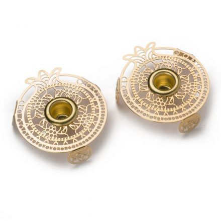  מתנה ישראלית, זוג פמוטים ציפוי זהב קטן