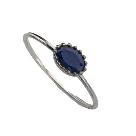 אבן לידה דצמבר - טבעת כסף שיבוץ "כתר" אבן  לאפיס