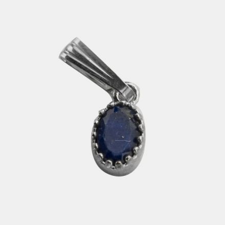 תליון כסף שיבוץ "כתר" אבן  לאפיס -אבן לידה דצמבר