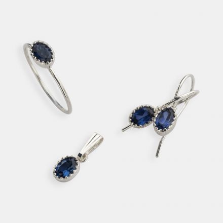 סט תכשיטי אבן לידה כסף 925