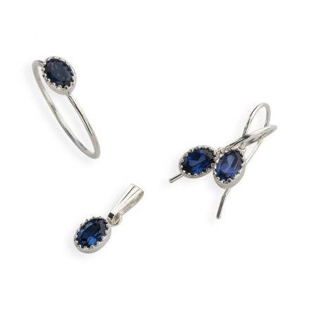 סט תכשיטי אבן לידה כסף 925