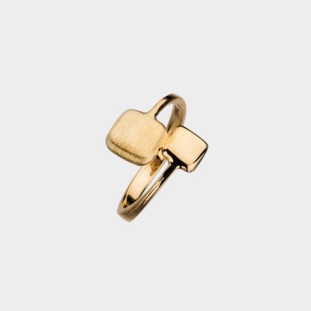 טבעת זהב 14K חיבורים מרובע