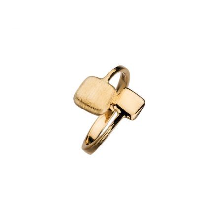 טבעת זהב 14K חיבורים מרובע