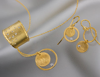 קולקציית קריצת יהלום - תכשיטי זהב 14 קראט בשיבוץ יהלומים