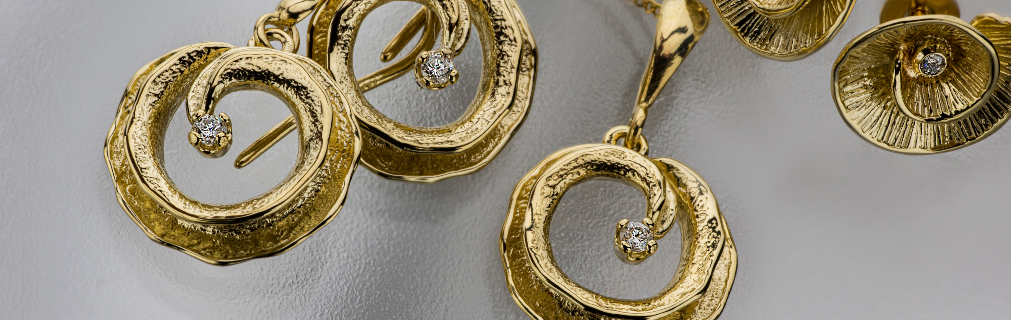 קולקציית שושנה - תכשיטי זהב 14 קראט בשיבוץ יהלומים