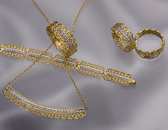 קולקציית עטור מצחך - תכשיטי זהב 14 קראט בשיבוץ יהלומים